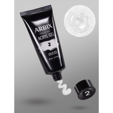 Акрил гель Поли гель ARBIX UV/LED acryl gel 30ml professional 02 прозрачный Poly gel